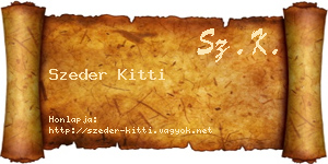 Szeder Kitti névjegykártya